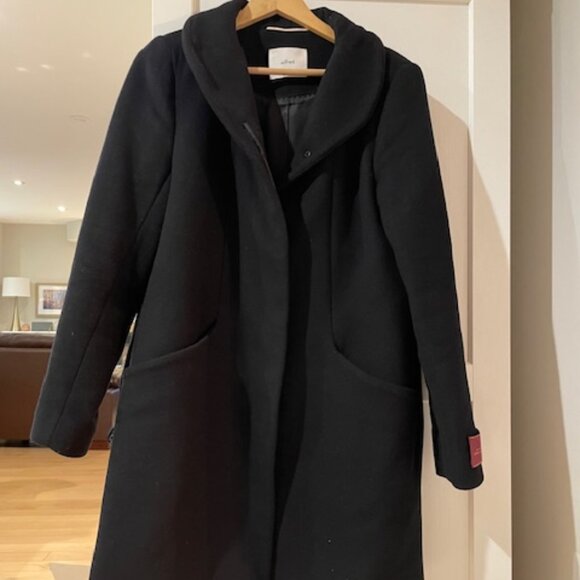 Gorgeous Aritzia Wilfred Wool Cashmere Cocoon Coat – Black – Size Large - Picture 4 of 14